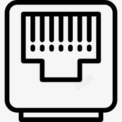 电线连接网络插座图标高清图片