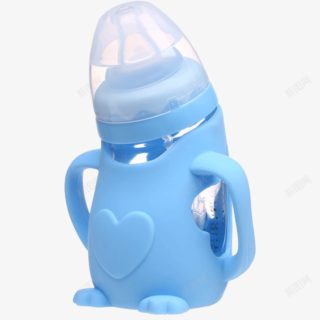婴儿奶瓶png免抠素材_新图网 https://ixintu.com 产品实物图 奶嘴 奶嘴图案 奶瓶 母婴用品 蓝色
