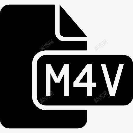 M4V文件黑色界面符号图标png_新图网 https://ixintu.com 山楂 文件 文件类型 文件类型填写 界面 符号 黑色