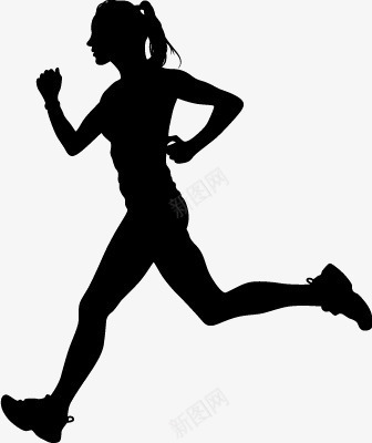 跑步人物剪影png免抠素材_新图网 https://ixintu.com 人物 剪影 女子 小黑人跑步 跑步 跑步影子 运动 运动员影子