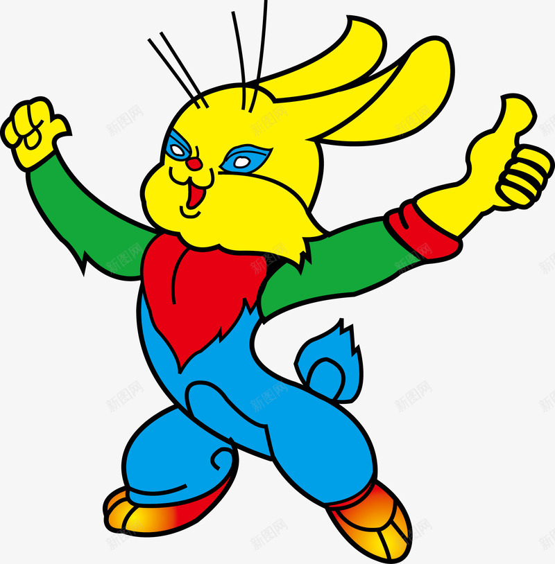 卡通兔子图png免抠素材_新图网 https://ixintu.com 兔子 卡通动物 彩色图 设计常用