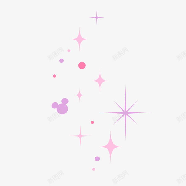 紫色粉色装饰点缀png免抠素材_新图网 https://ixintu.com 点缀 粉色 紫色 装饰