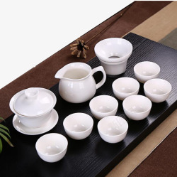 茶壶配件黑色木板上的茶具茶壶高清图片