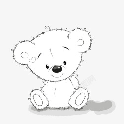 卡通手绘可爱的小熊矢量图素材