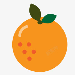 扁平化装饰屋子扁平橙子水果元素矢量图高清图片