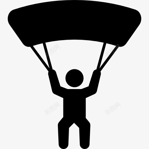 滑翔伞图标png_新图网 https://ixintu.com 体育 剪影 滑翔伞 降落伞 飞