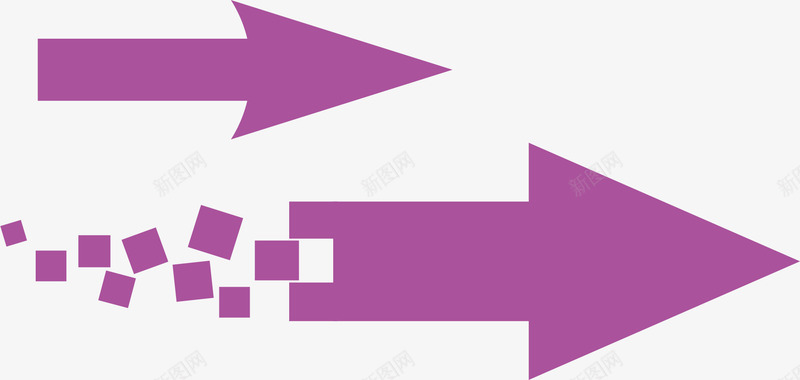 直线赛道创意紫色箭头图标图标