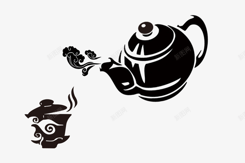 茶壶茶杯png免抠素材_新图网 https://ixintu.com 倒茶 倾倒茶水 茶壶 茶杯 茶道 茶道用具