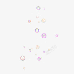 彩色水花泡泡漂浮物高清图片