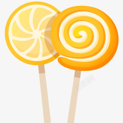 波板糖圈圈橙色波板糖插画矢量图高清图片