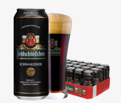 黑啤酒费尔德城堡黑啤酒高清图片
