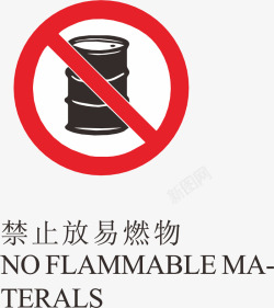禁止放易燃物品禁止放易燃物标志矢量图图标高清图片
