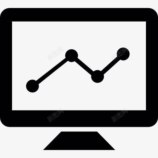 图线的屏幕图标png_新图网 https://ixintu.com 业务 图 增长 电视 电视屏幕 监控