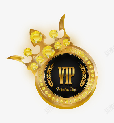 金色皇冠VIPpng免抠素材_新图网 https://ixintu.com VIP 皇冠 金色 钻石