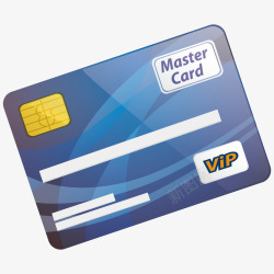 蓝色磁卡会员卡VIP卡免费高清图片