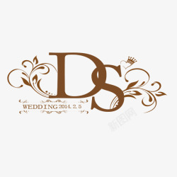 品牌店金色DS品牌店的logo样机高清图片