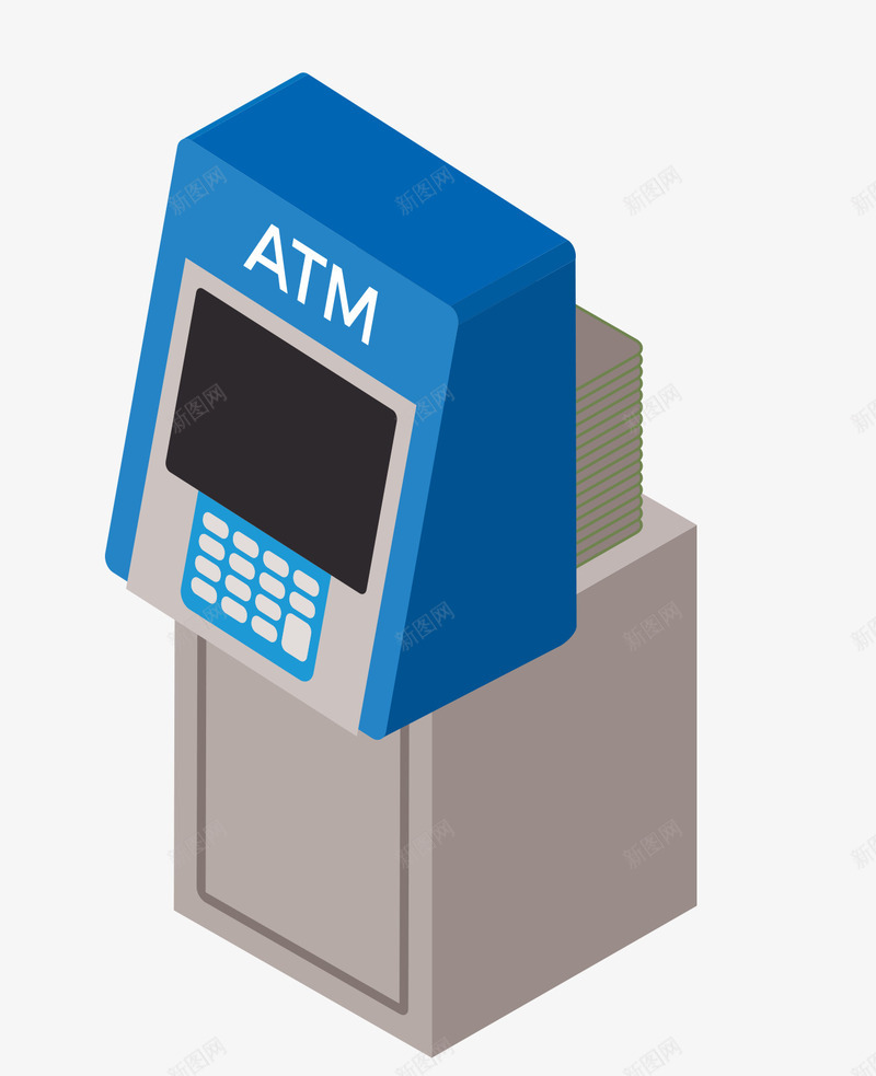 ATM取款机png免抠素材_新图网 https://ixintu.com 中国经济 取款机 经济矢量图 金币 金币图 银币