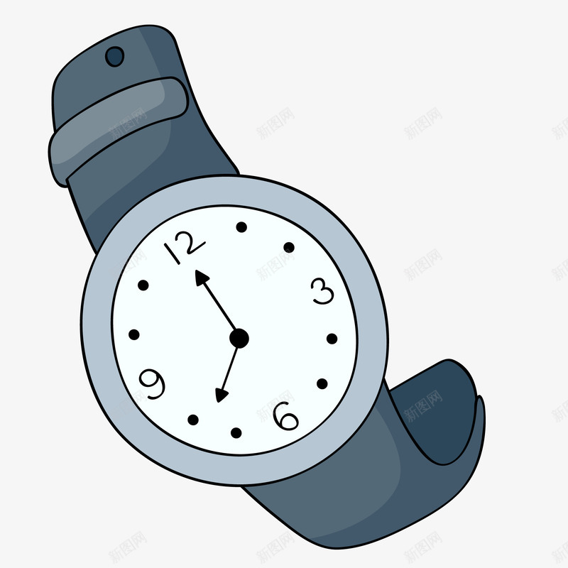 卡通手绘手表png免抠素材_新图网 https://ixintu.com 卡通 手绘 手表 手表贴图 指针 时钟 时间 时间动画 灰色
