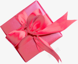 粉色卡通丝带礼物包装素材