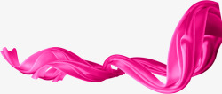 背景粉粉红丝带彩带元素漂浮彩带高清图片