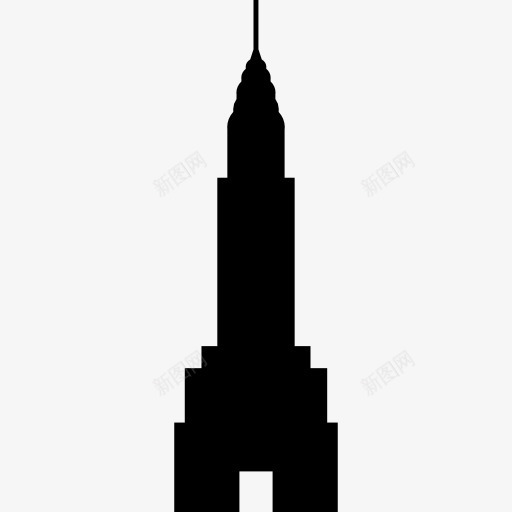 克莱斯勒大厦图标png_新图网 https://ixintu.com 摩天大厦 曼哈顿 纪念碑 纽约 美国