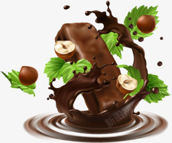 巧克力能量棒手绘坚果巧克力能量棒矢量图高清图片