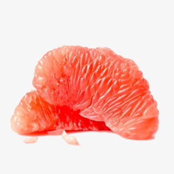 黄皮红心柚剥了壳的红心柚子肉高清图片