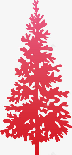 红色圣诞节礼包圣诞树元素高清图片