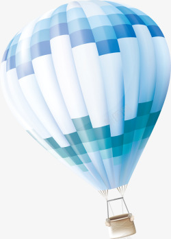 蓝色球服蓝白色的热气球高清图片