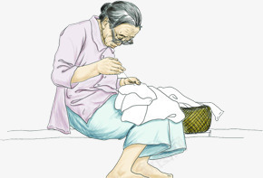 母亲人物缝补年迈老人png免抠素材_新图网 https://ixintu.com 人物 年迈 母亲 缝补 老人