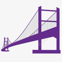 一座紫色的立交桥图矢量图素材