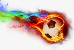 燃烧的足球燃烧的彩色足球世界杯欧洲杯高清图片