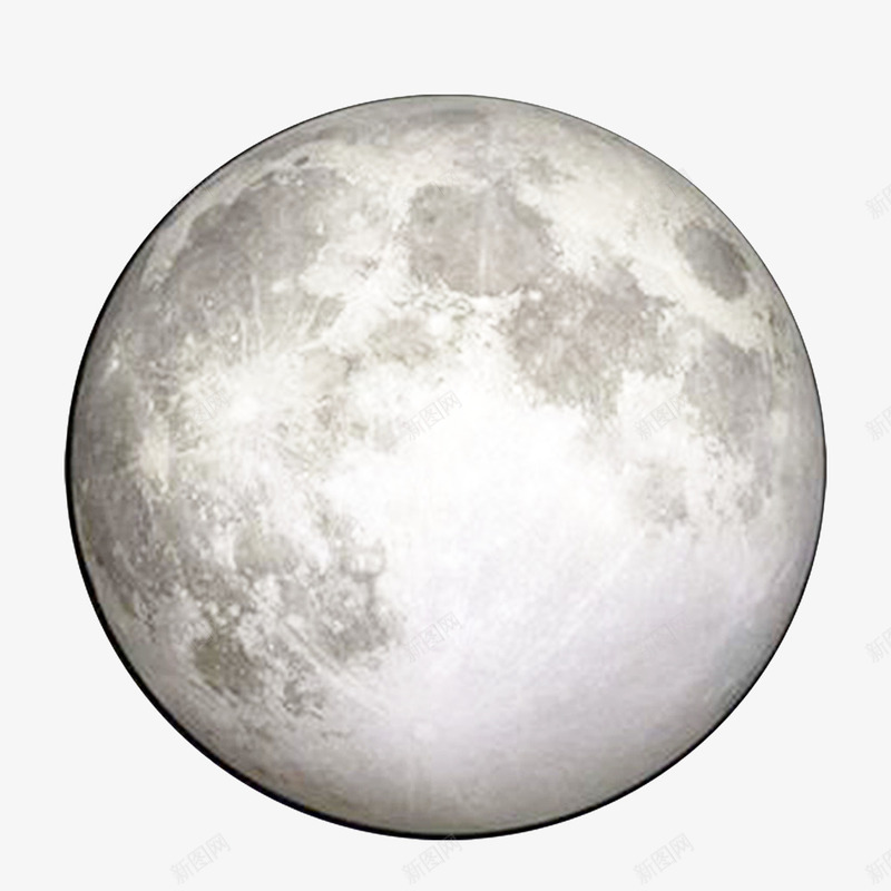 月球星空夜晚png免抠素材_新图网 https://ixintu.com 免费 圆形 月亮 白色