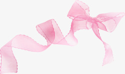 粉色透明蝴蝶结素材