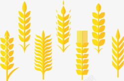 米穗金黄色麦穗图标高清图片