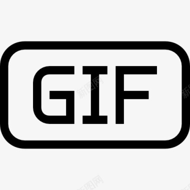 GIF图像文件类型界面符号中风图标图标