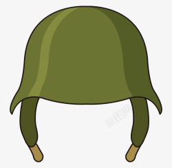 一顶绿色的军帽素材
