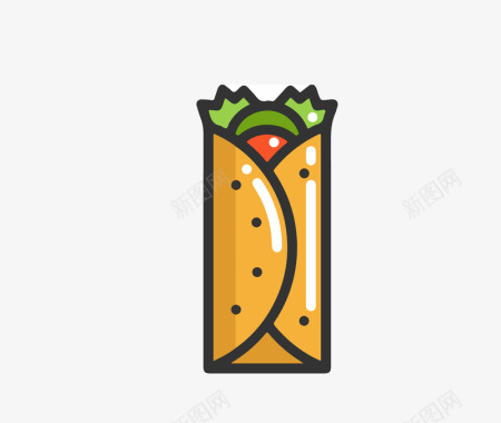 卤肉卷图标图标