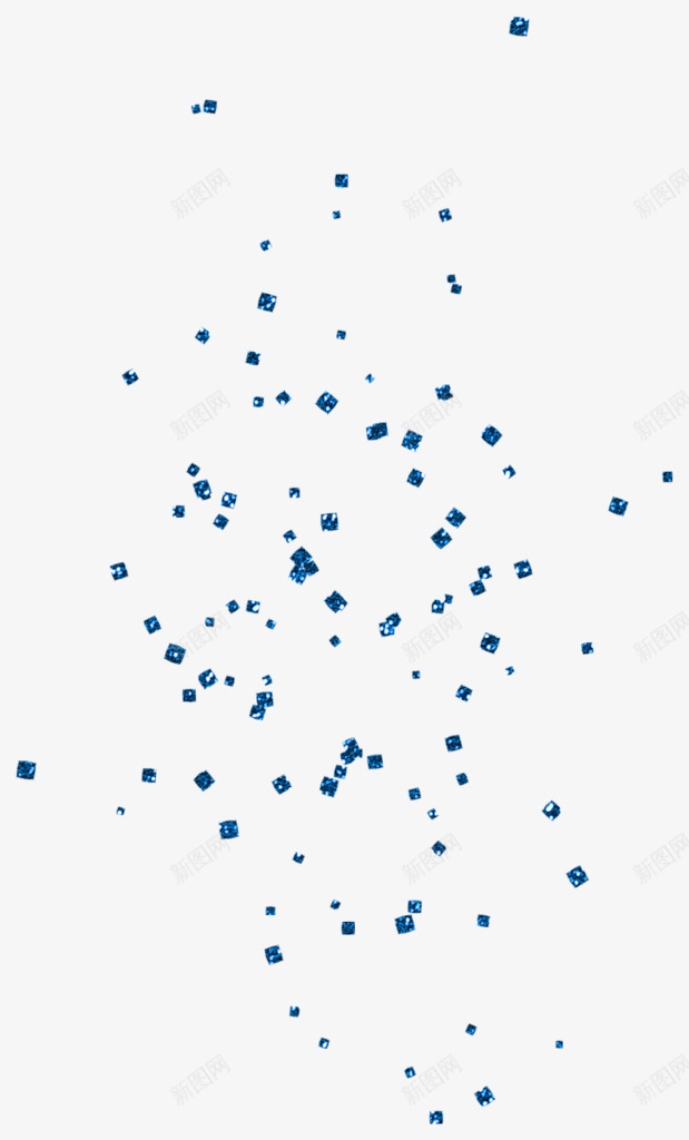 蓝色点点png免抠素材_新图网 https://ixintu.com 好看 手绘 素材 背景
