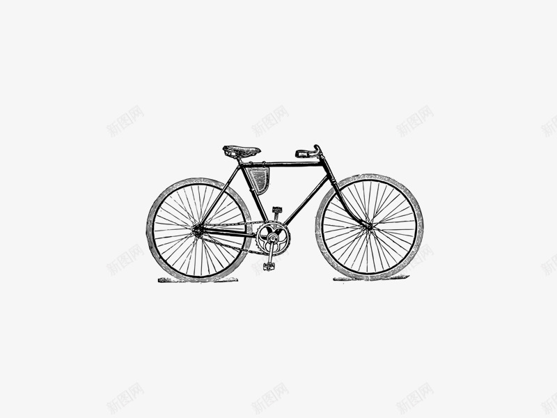 自行车png免抠素材_新图网 https://ixintu.com 年轻 活力 涂鸦 素描 自行车 青春