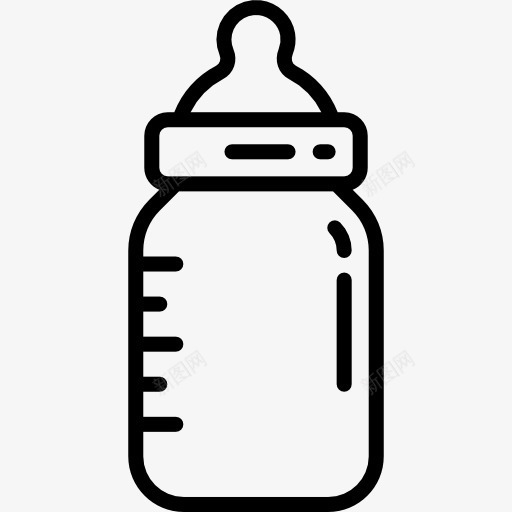 奶瓶图标png_新图网 https://ixintu.com 奶嘴图案 婴儿奶嘴 母亲 牛奶 食品