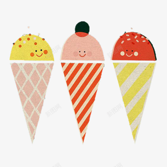 冰淇淋png免抠素材_新图网 https://ixintu.com 冰淇淋 卡通 可爱 手绘 拟人 插画 文艺 清新 美食