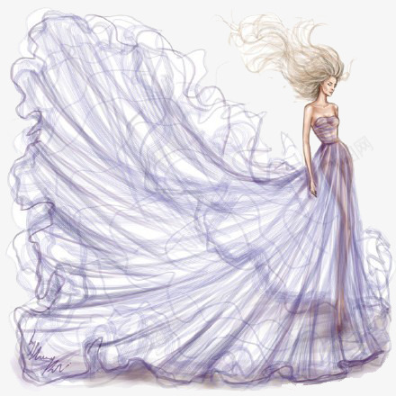 美女png免抠素材_新图网 https://ixintu.com 卡通 婚纱 手稿 手绘 时装 服装 模特 裙子 设计