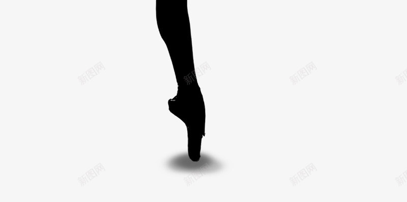 芭蕾舞女孩png免抠素材_新图网 https://ixintu.com 健身 剪影 舞蹈服 黑白 黑色