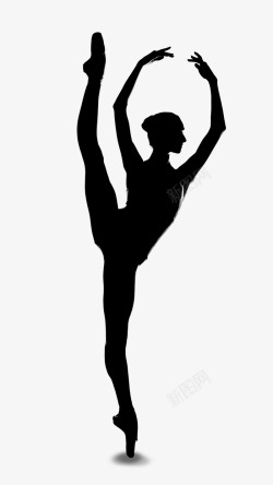 黑色训练服芭蕾舞女孩高清图片