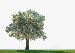 长满人民币的树素材