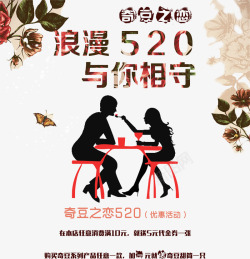 微店宣传海报520饮品店宣传海报高清图片