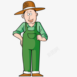 戴草帽戴草帽的农夫高清图片