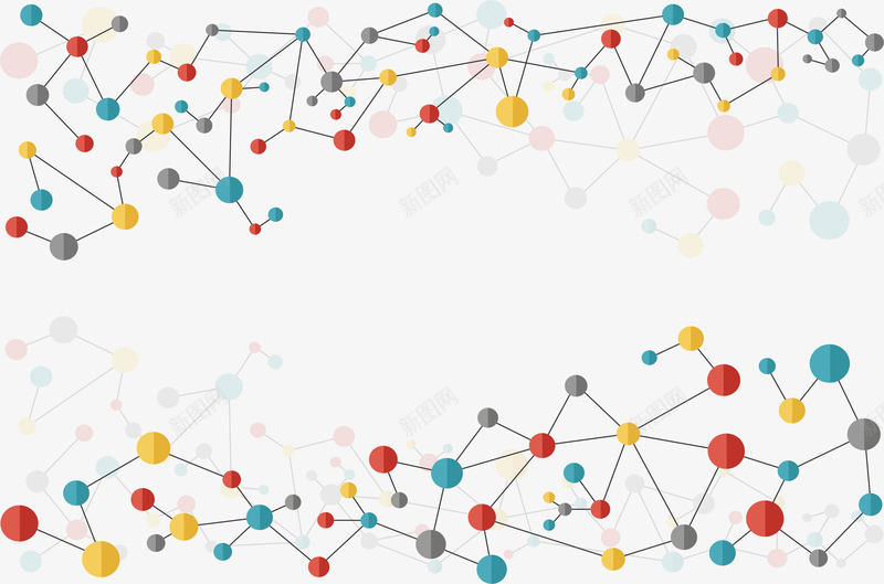 彩色网络节点png免抠素材_新图网 https://ixintu.com 彩色几点 矢量png 科技感 网络格纹 网络节点 节点