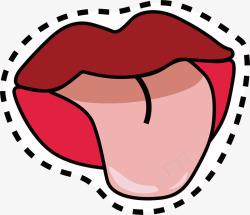 吐舌头的大嘴巴素材